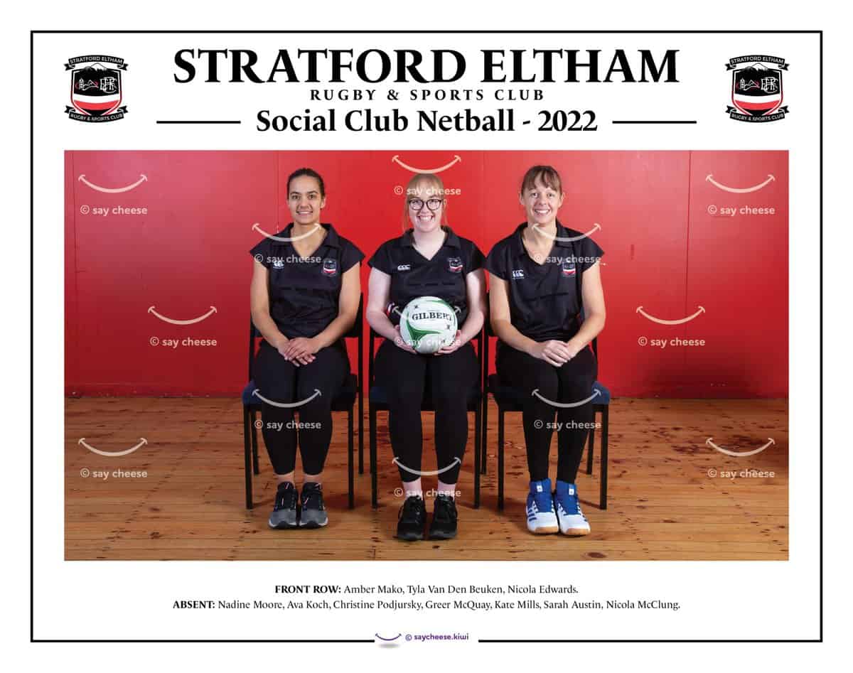 2022 Stratford Eltham Social Club Netball Say Cheese