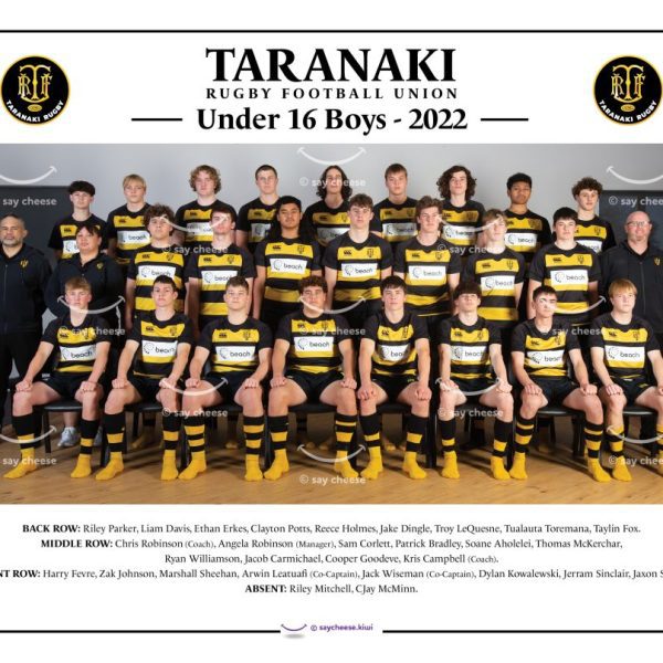 2022 Taranaki Under 16 Boys