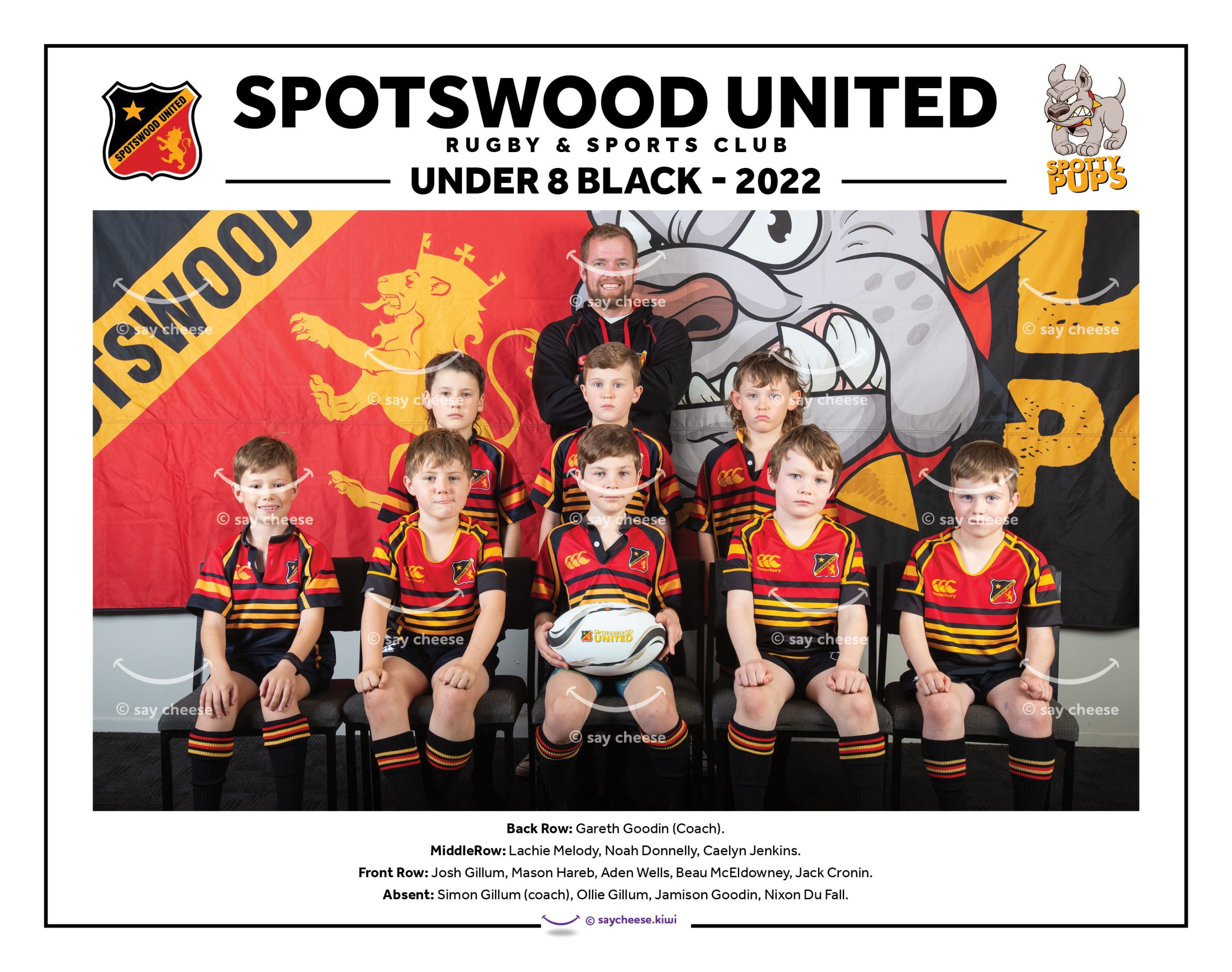 2022 Spotswood United Under 8 Black [2022SPOTU8BLA]