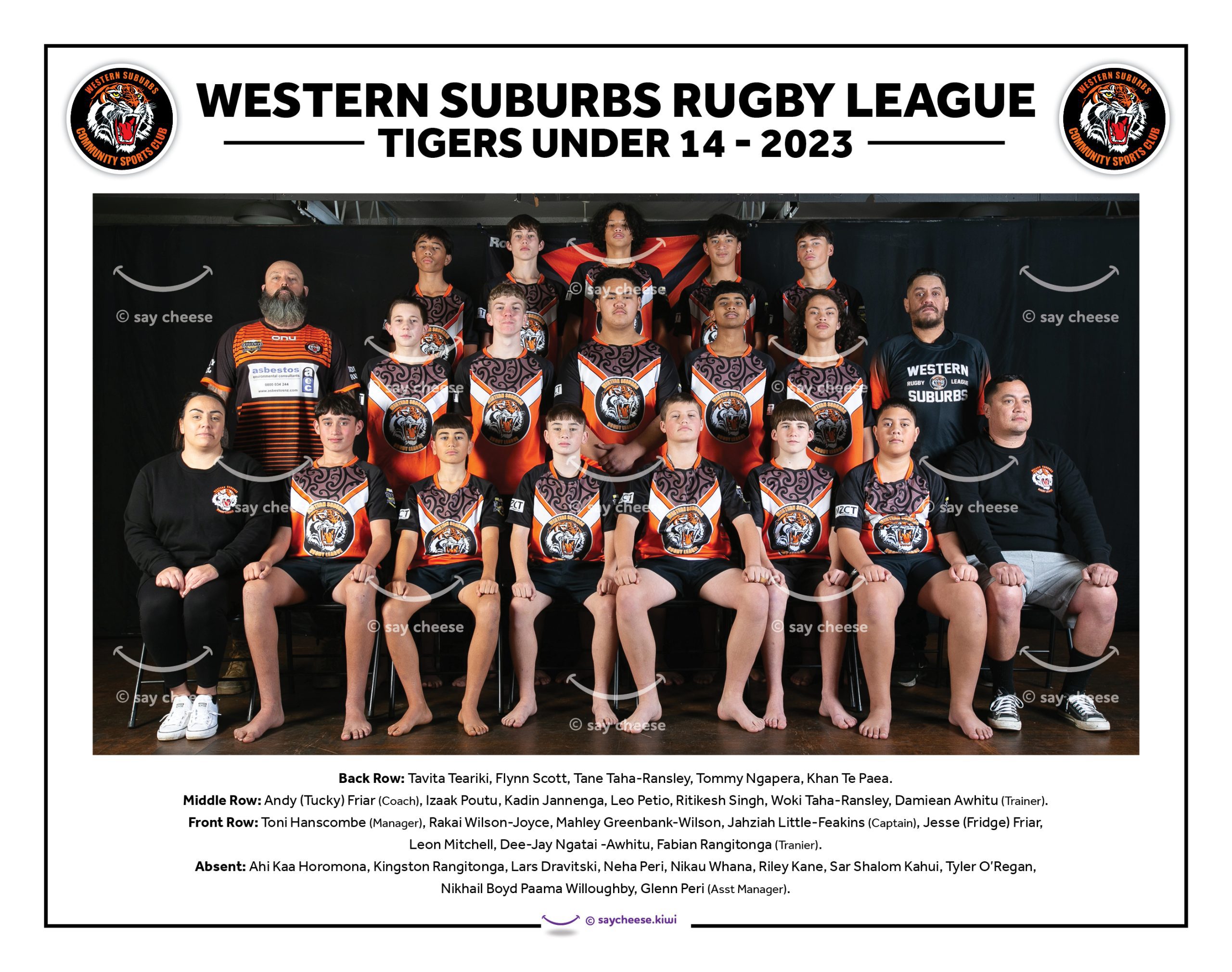 2023 Western Suburbs Tigers Under 14 [2023WESTU14]