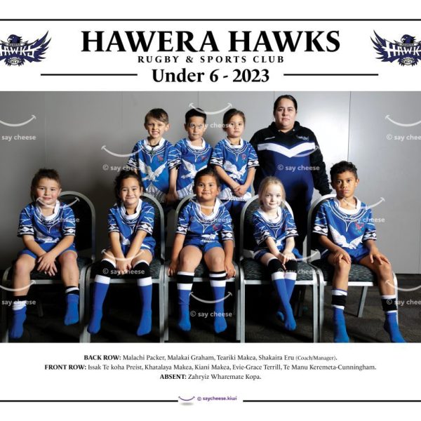2023 Hawera Hawkes Under 6