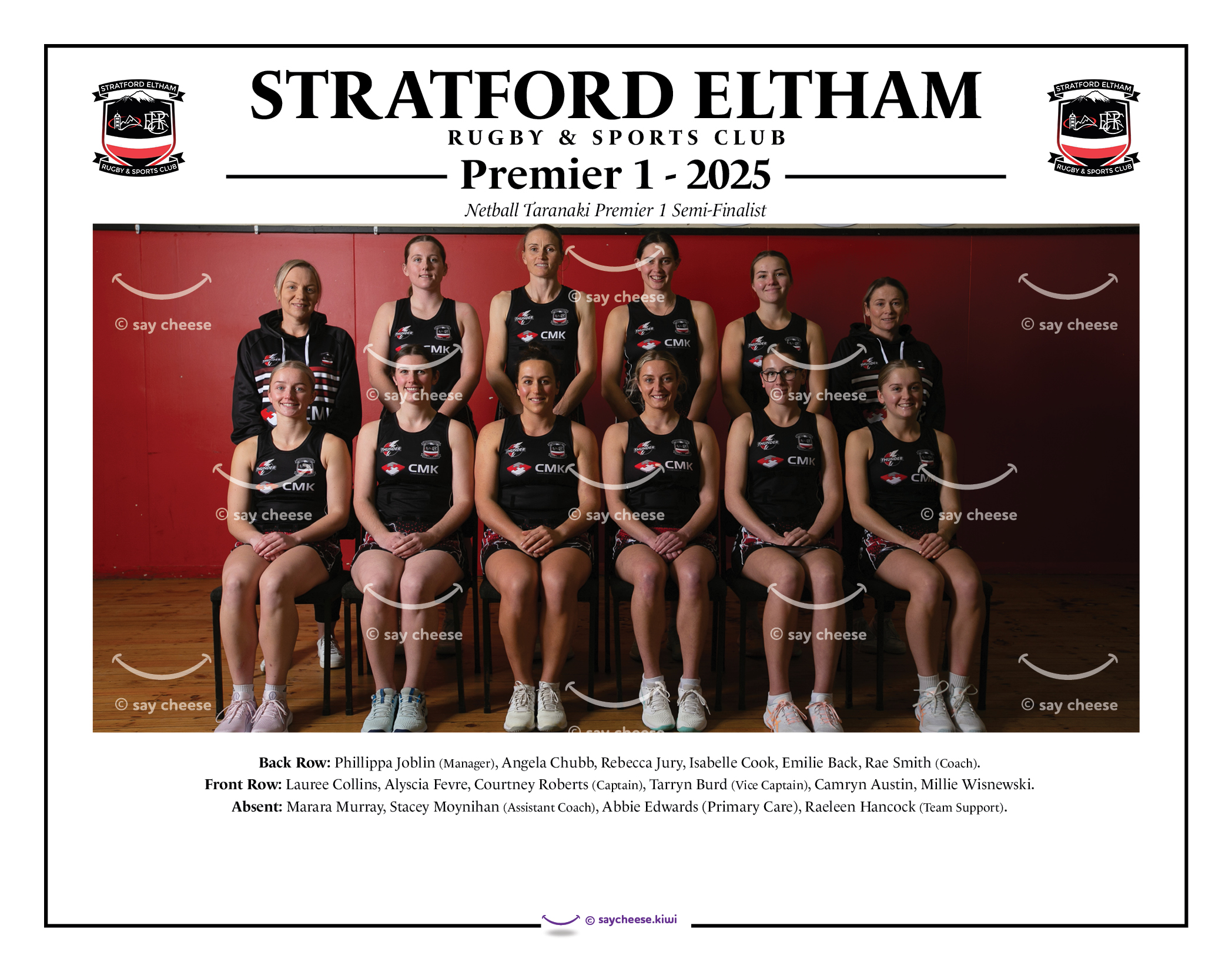 2025 Stratford Eltham Premier 1 Netball